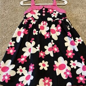 Little girl black flower dress
